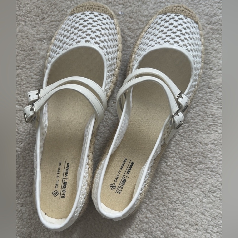 Women's White Espadrille Flats